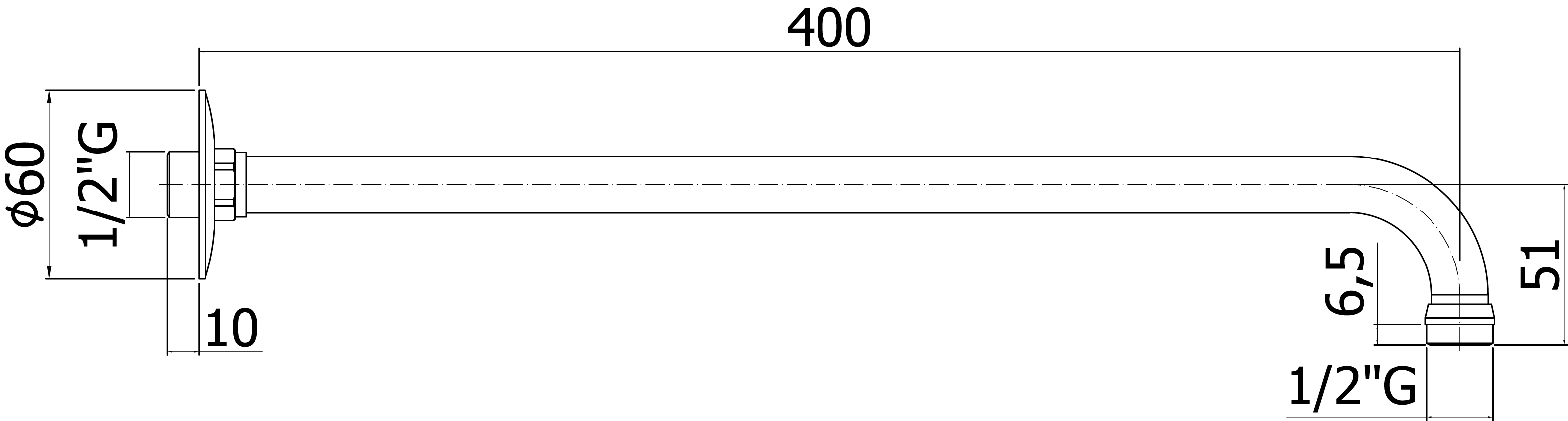Кронштейн для верхнего душа Paffoni Soffioni ZSOF017CR - 1
