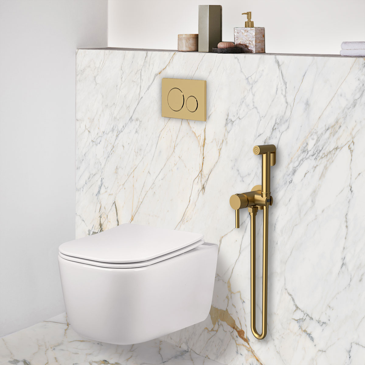 Гигиенический душ Vincea со смесителем золото  VHFW-101BG - 1