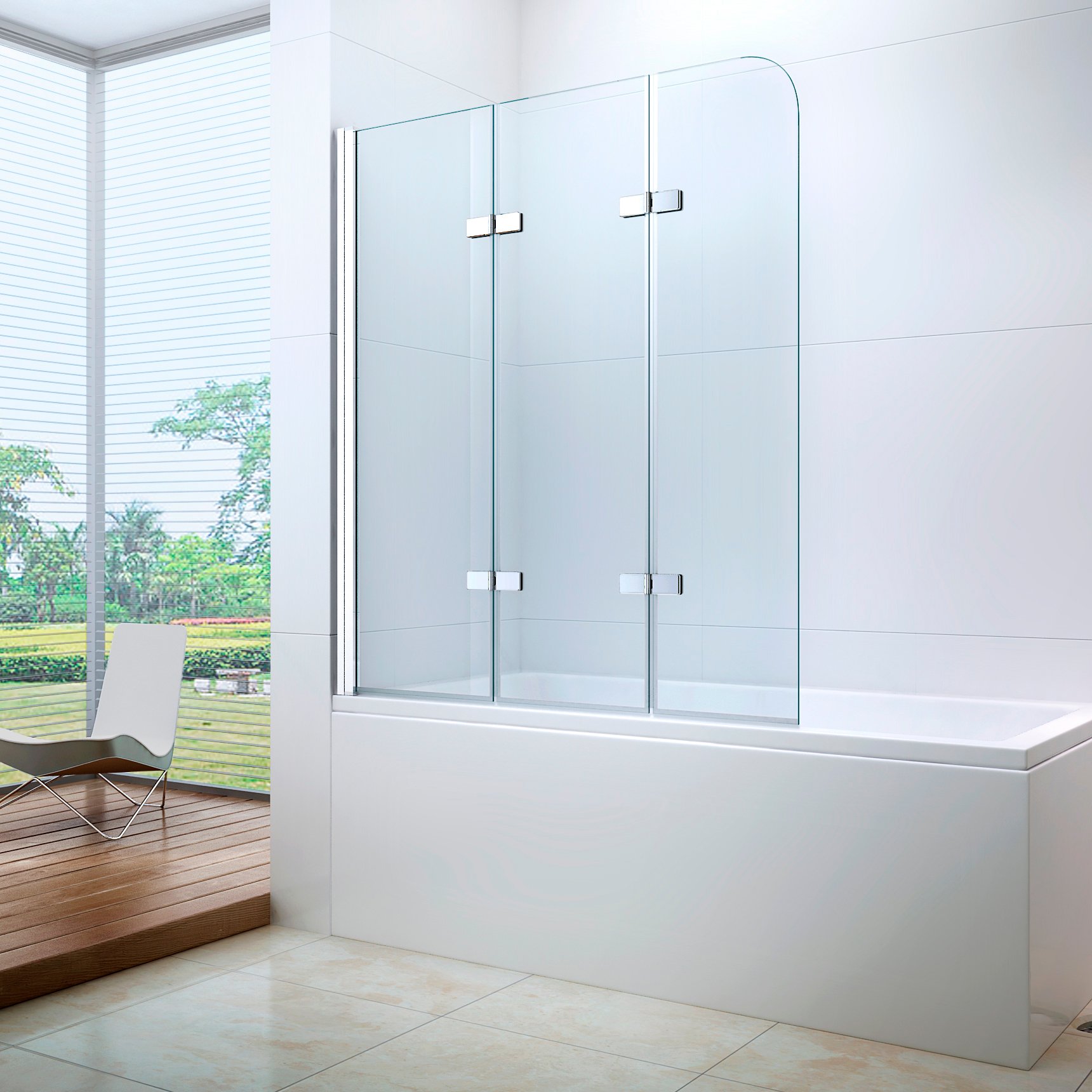 Шторка на ванну Berges Wasserhaus City 2.0 062013 90х140 см - 0