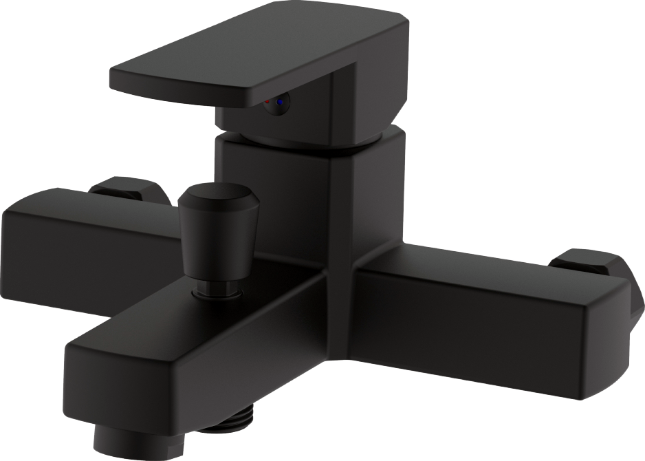 Смеситель для ванны с душем DIWO Суздаль SU-02b черный матовый - 0