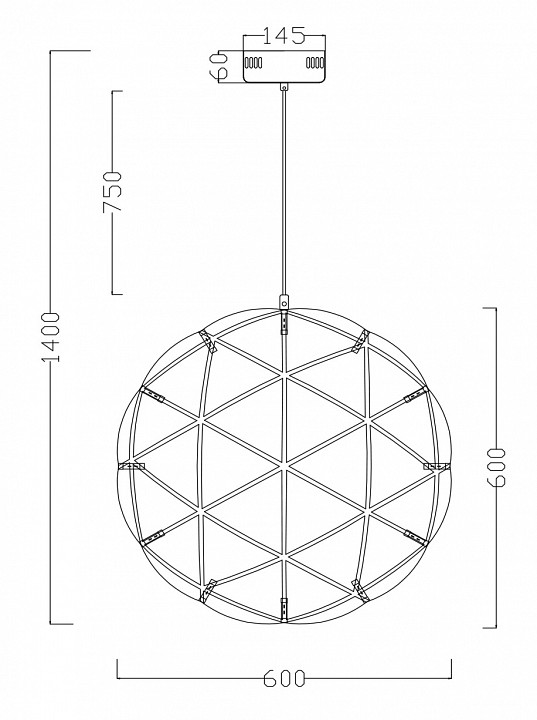 Подвесной светодиодный светильник Freya Amber FR5099PL-L45CH - 3