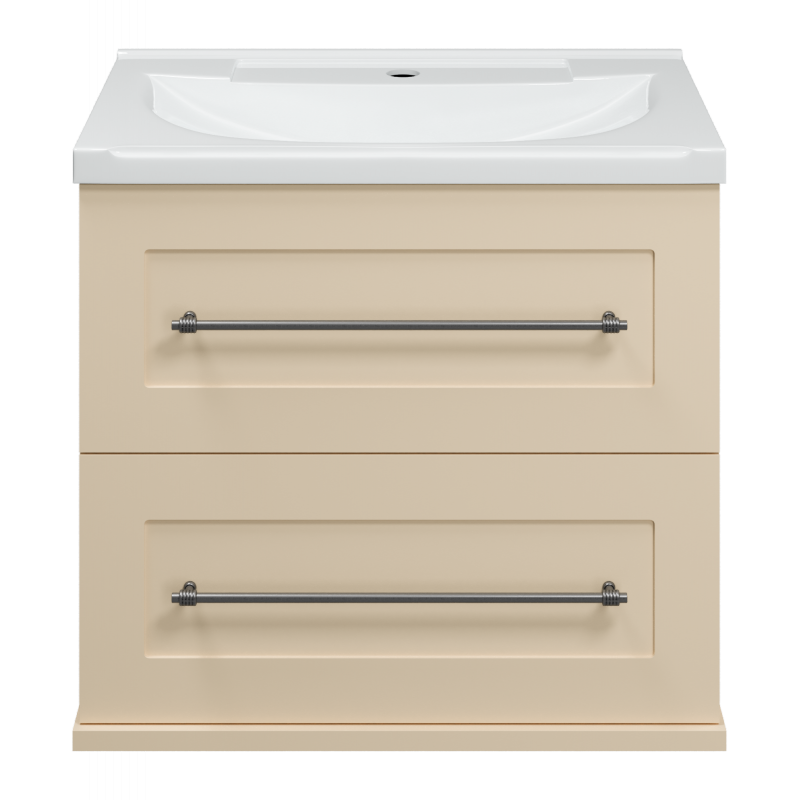 Тумба под раковину Misty Марта 60 бежевая матовая П-Мрт09060-031П2Я - 0