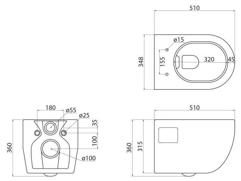 Комплект унитаза с инсталляцией BelBagno Ecoс сиденьем микролифт и кнопкой смыва хром глянцевый CZR-526-TH-R/CZR-2040-SC/BB097/R.CR - 7