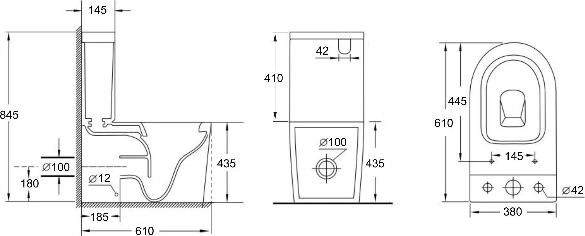 Чаша напольного унитаза Aquanet Rimless Atago 2.0 C1 LX-2904 243546 - 2
