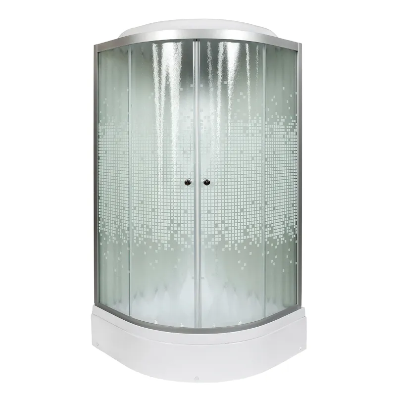 Душевая кабина Deto L 80х80 с гидромассажем, хром  L780GM - 1