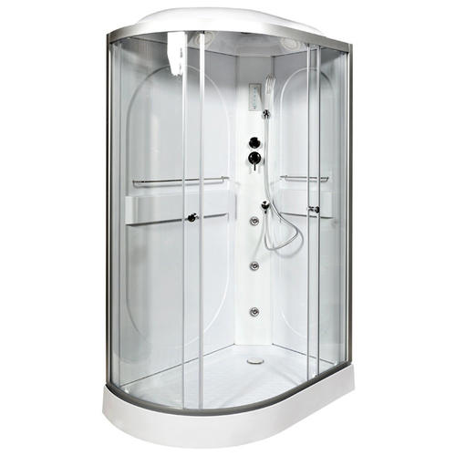 Душевая кабина Deto L 120х80 с гидромассажем и электрикой, хром  L620RGM+EL - 0