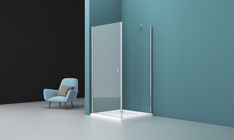 Душевой уголок BelBagno Etna 80х80 профиль хром стекло прозрачное ETNA-A-1-80-C-Cr - 3