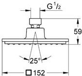 Верхний душ Grohe Euphoria Cube 150 27705000 - 3