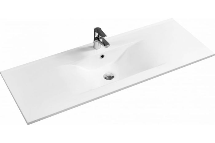 Тумба с раковиной Sanvit Кубэ-1 120 белый глянец - 2