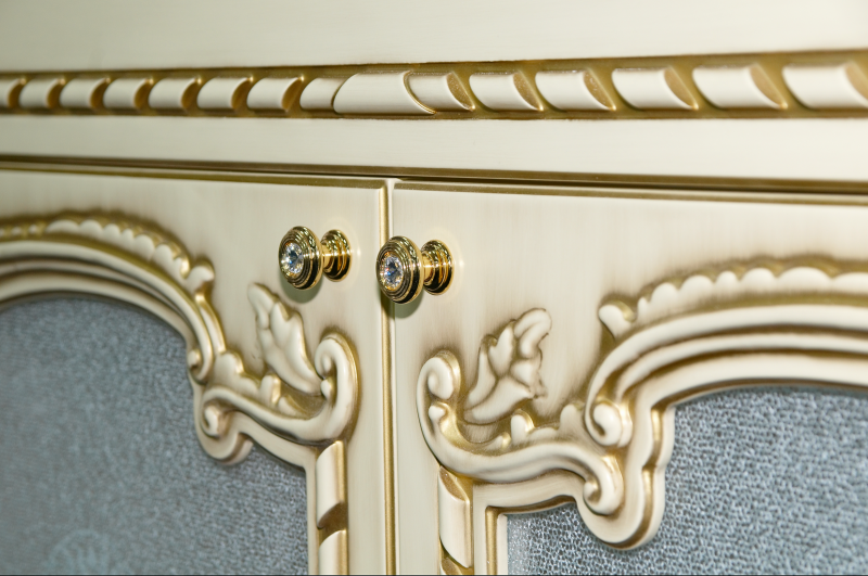 Тумба под раковину Misty Элис 80 бежевая с золотом Л-Эли01080-033Пр - 5