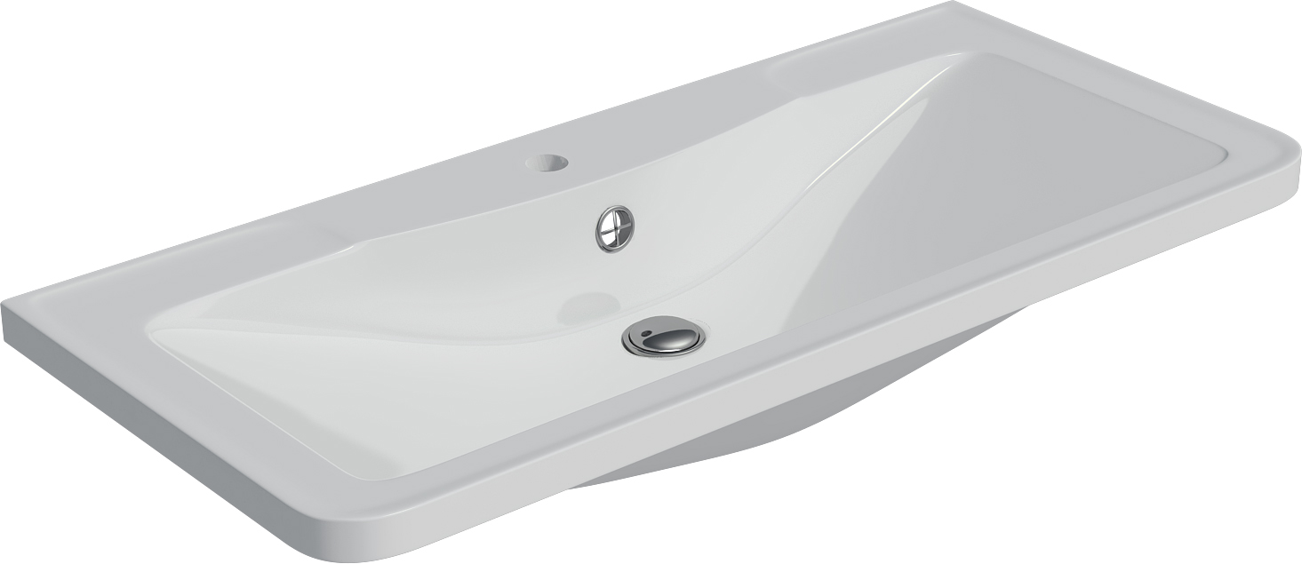 Тумба с раковиной STWORKI Монтре 100 белая 555337 - 9