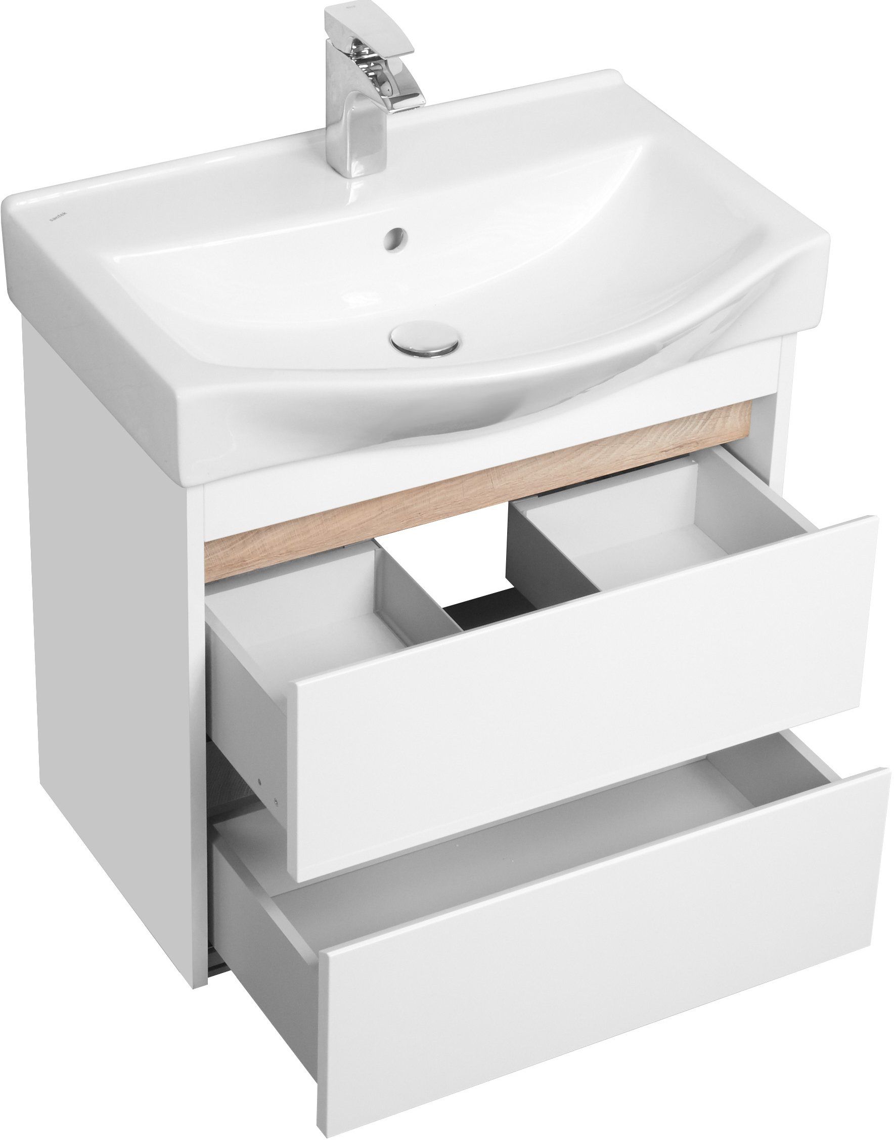 Тумба под раковину Aquaton Нортон 65 белый глянец 1A248801NT010 - 2