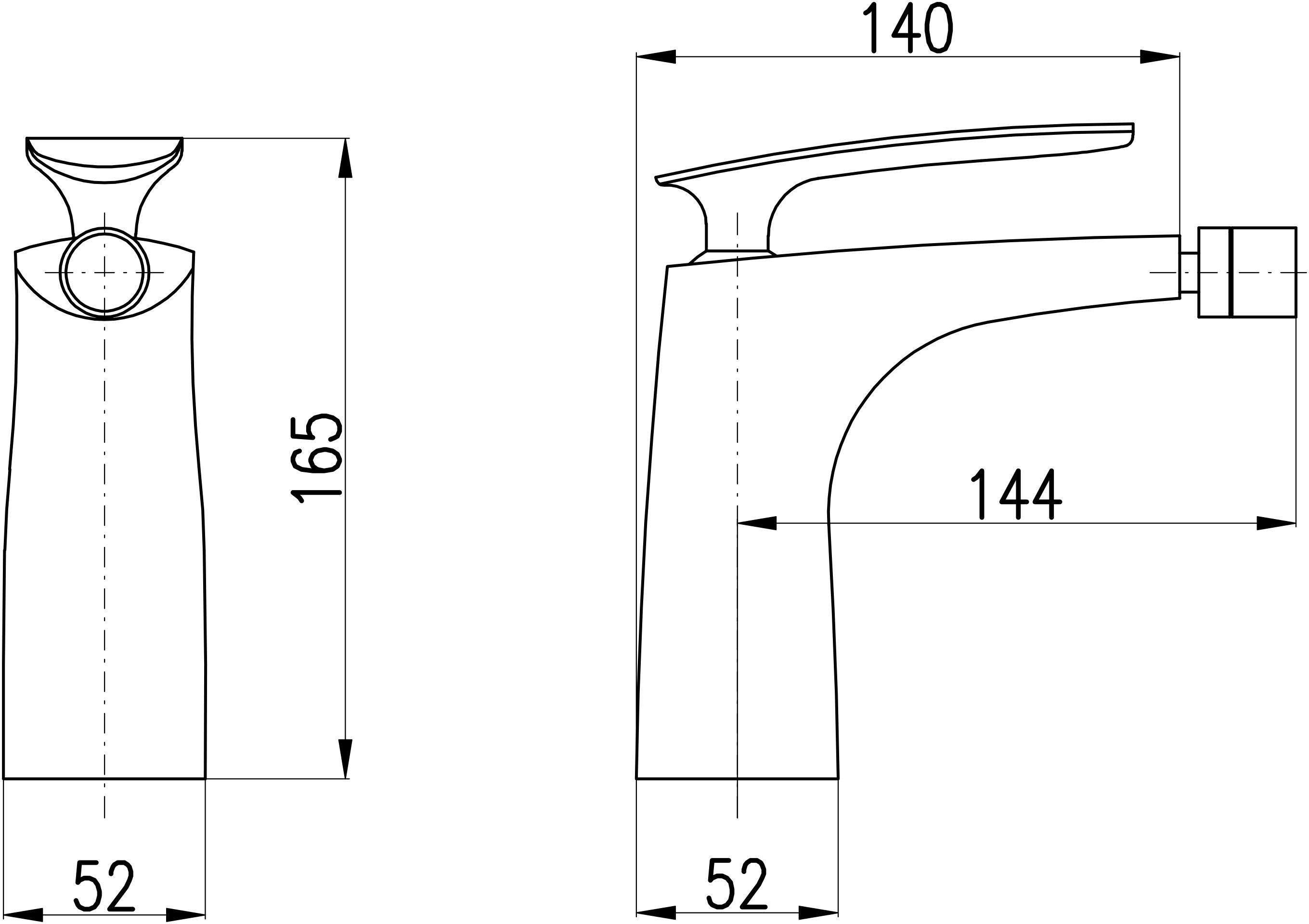 Смеситель для биде Rav Slezak Tigris хром TG144.5 - 1
