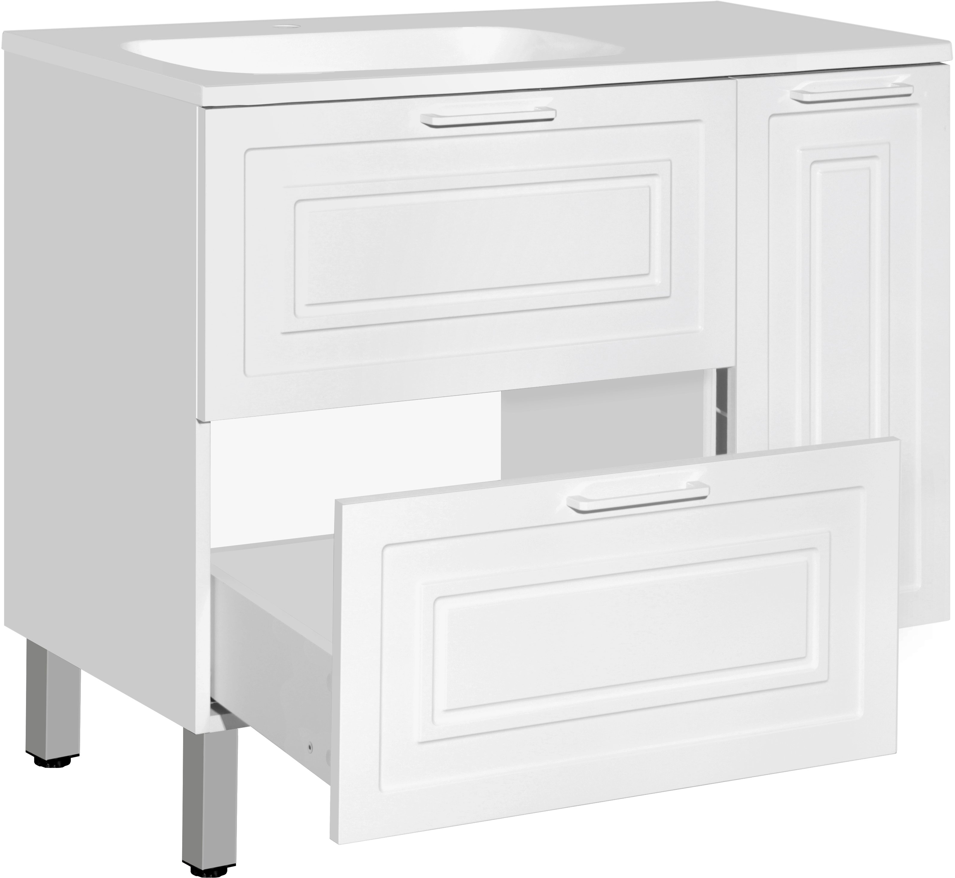 Тумба для комплекта Style Line Альба 90 Люкс L, с бельевой корзиной ЛС-000010052 - 5