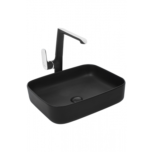 Раковина накладная Weltwasser WW Elbach 2195 MB 50 черный матовый  10000004538 - 0