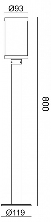 Наземный низкий светильник Escada 30003 30003G/02 - 2