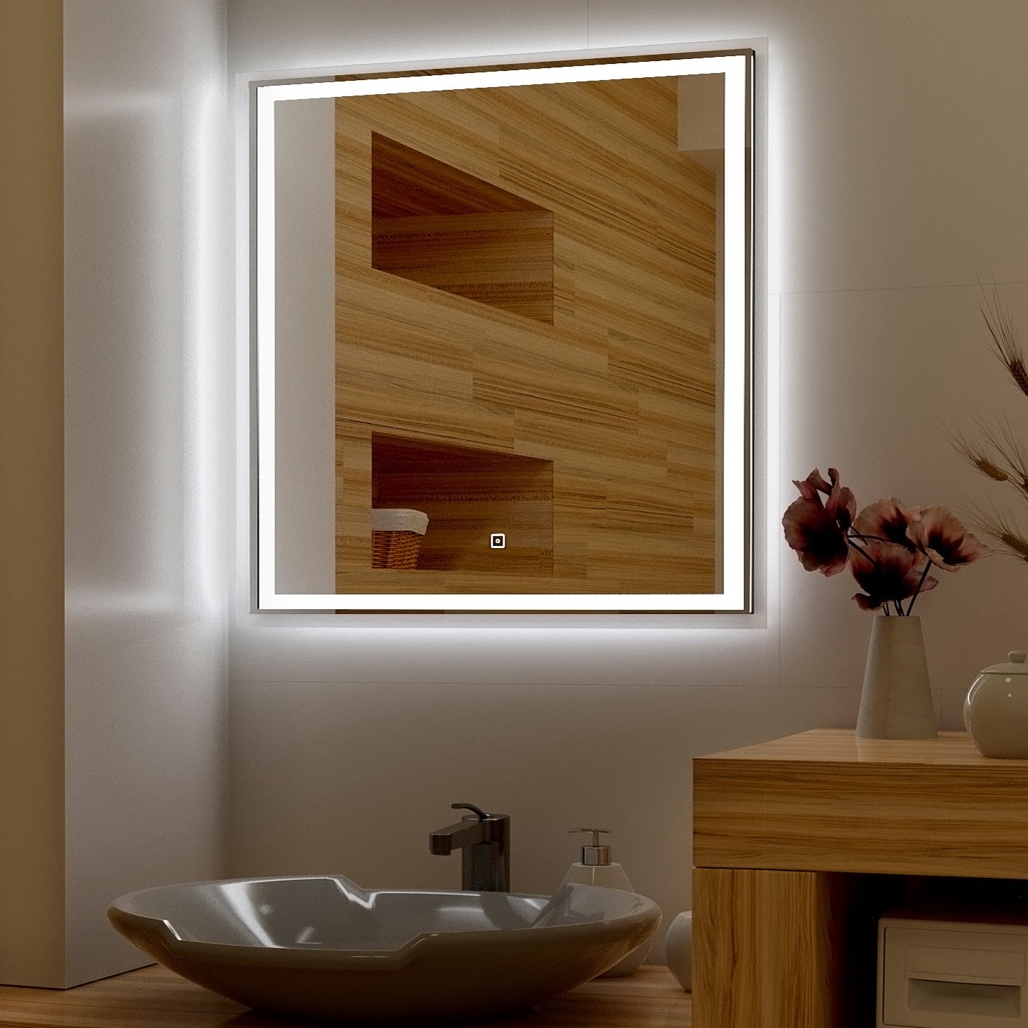 Зеркало Art&Max Monza 80х80 AM-Mon-800-800-DS-F - 0