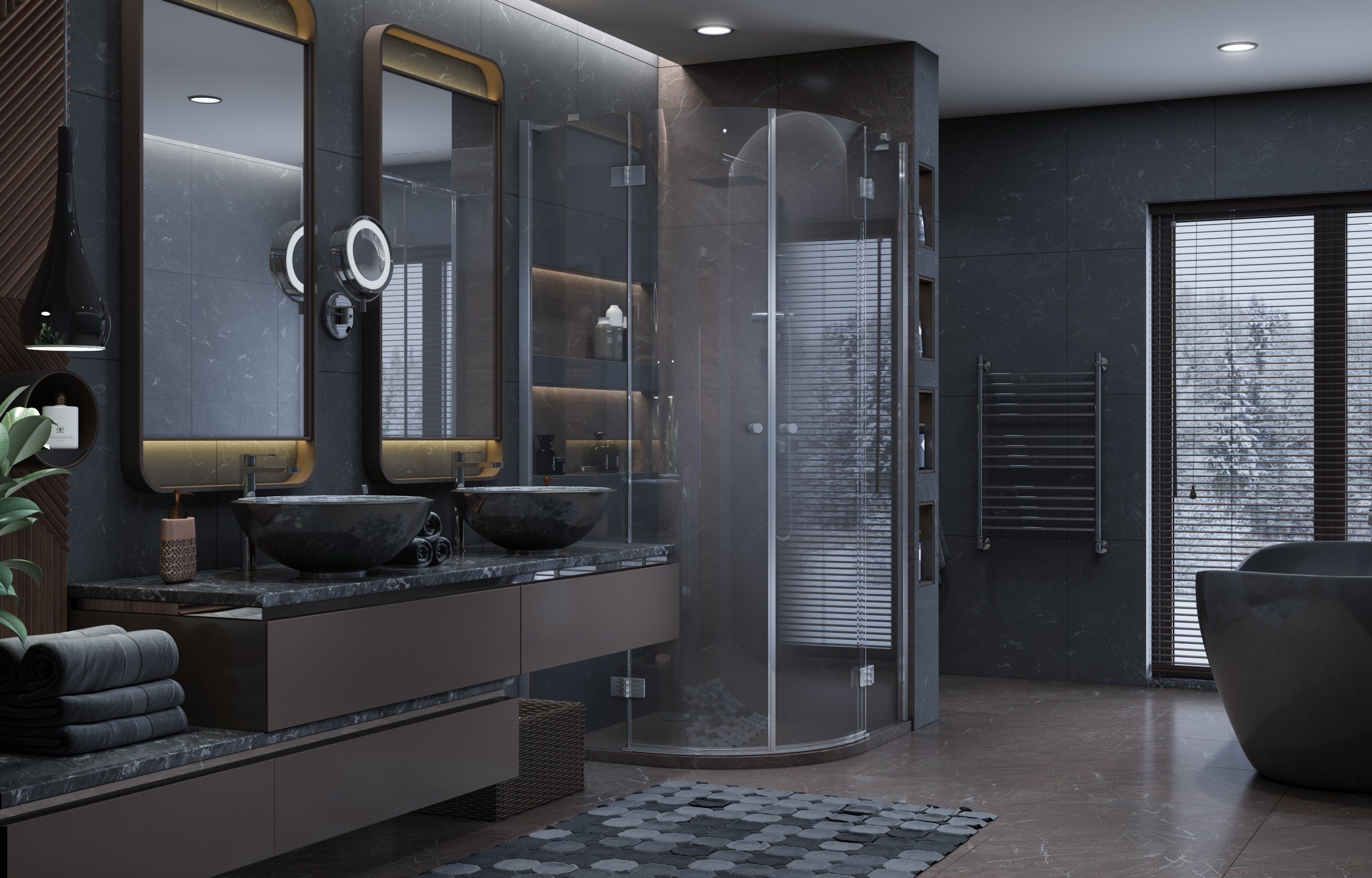 Душевой уголок Ambassador Diamond 12011102 100х100 см - 1