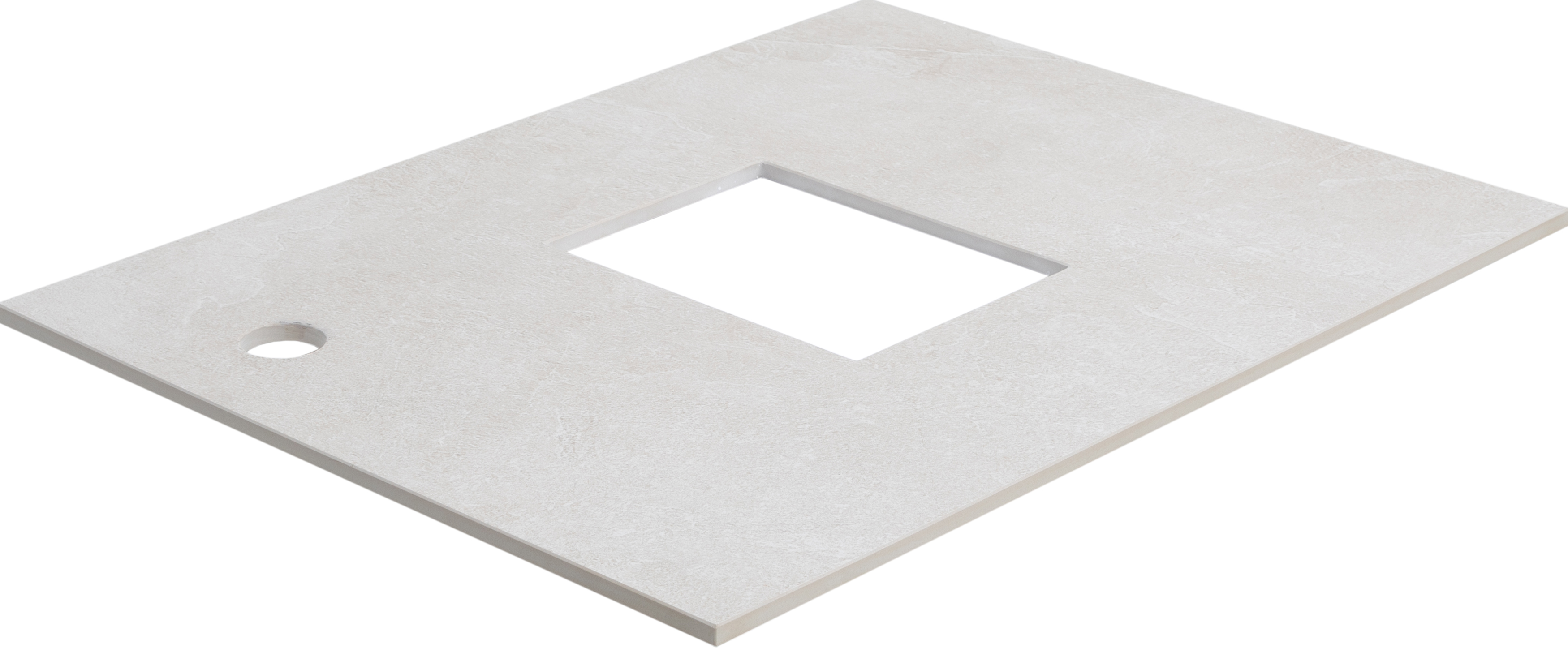 Тумба с раковиной STWORKI Эстерсунд 60 белая матовая, простоун беж с отверстием под смеситель в столешнице 459718 - 4