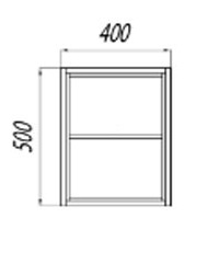 Модуль для тумбы Aquaton Брук 40 белый-темное дерево 1A201201BCDF0 - 3