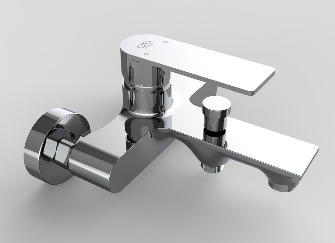 Смеситель для ванны с душем GPD Provido хром MBB155 - 1