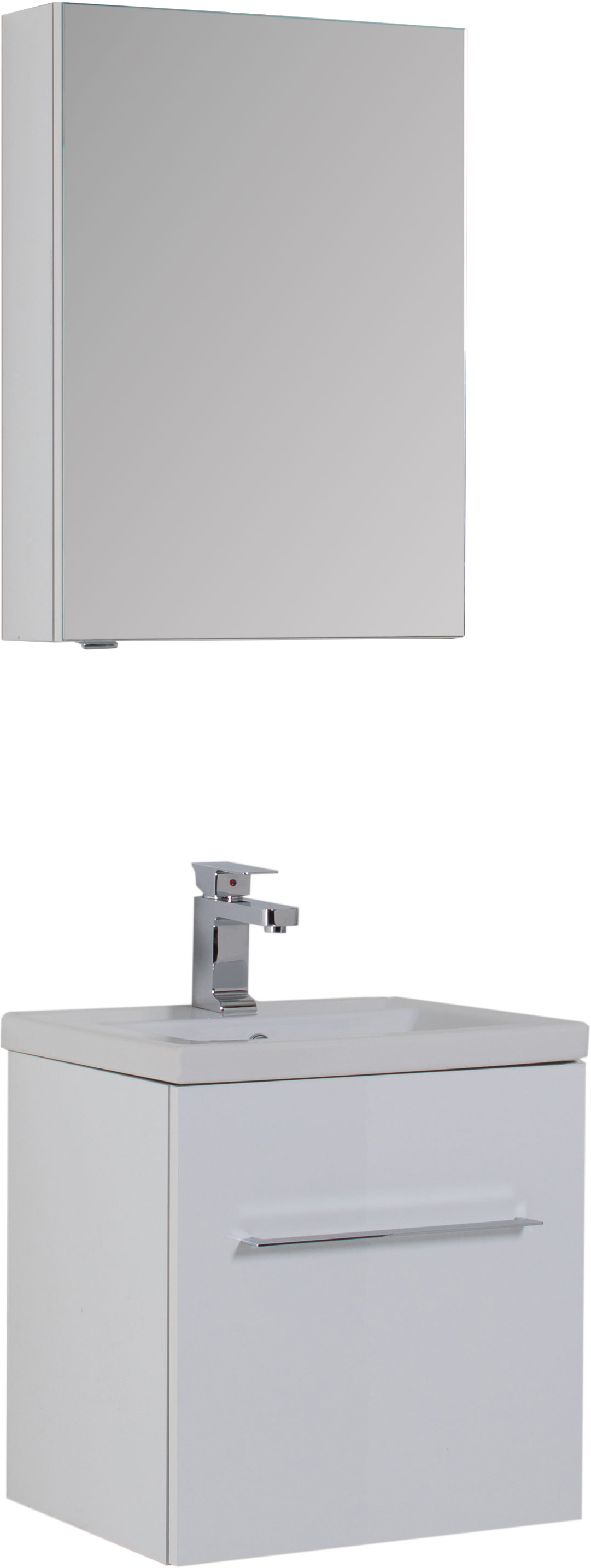 Зеркало-шкаф Aquanet Порто 50 белый 195726 - 1