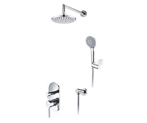 A14129 Встраиваемый комплект для душа с верхней душевой насадкой и лейкой - 0