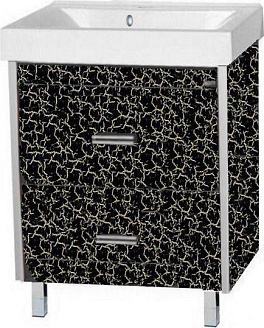 Тумба под раковину Misty Джулия Qvatro 65 черная глянцевая Л-Джк01065-02132Я - 0