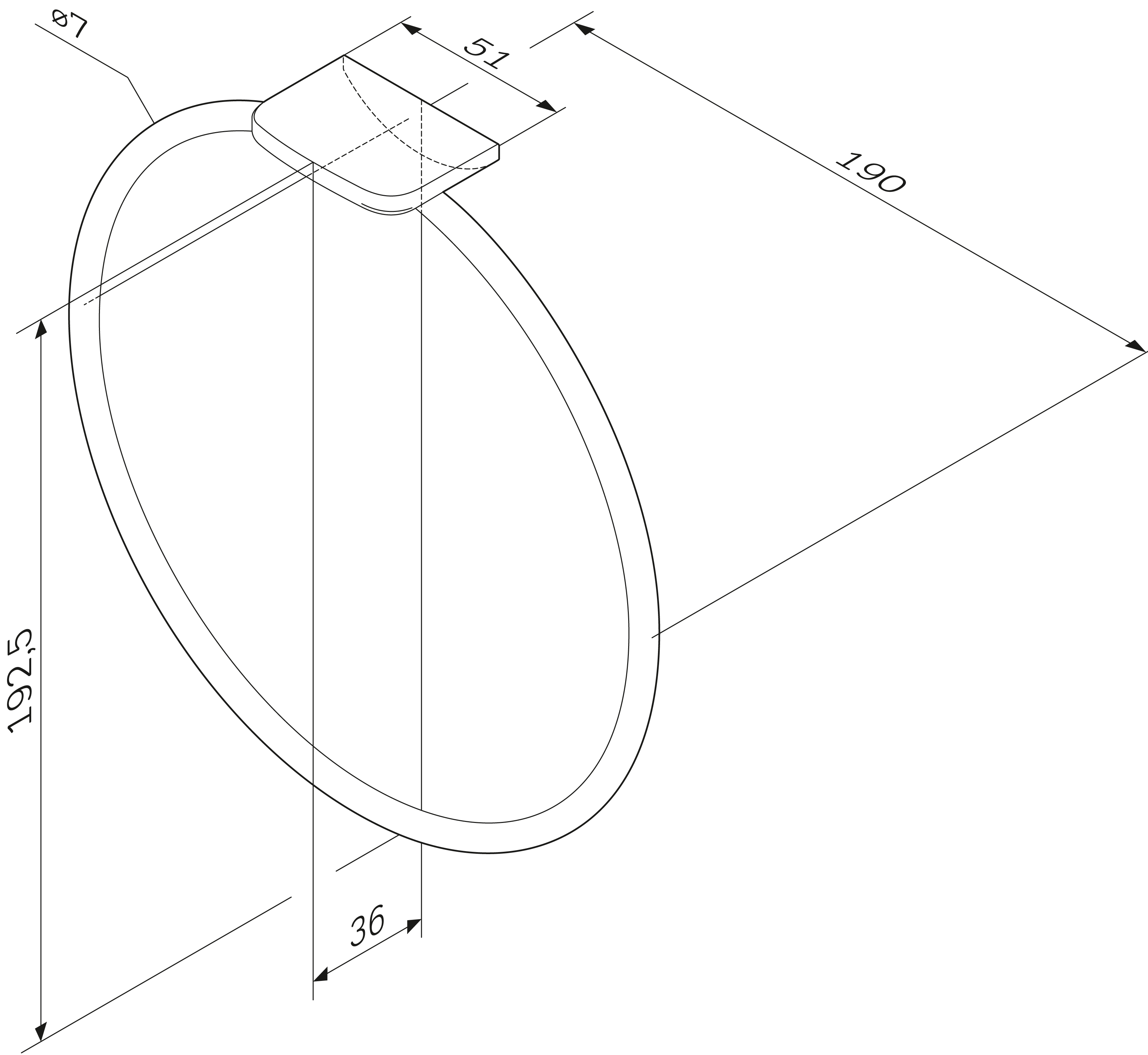 Полотенцедержатель AM.PM Inspire V2.0 A50A34400 кольцо - 5