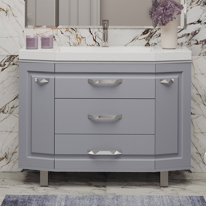 Тумба для комплекта Misty Терра 110 серая П-Тер01110-01503Я - 0