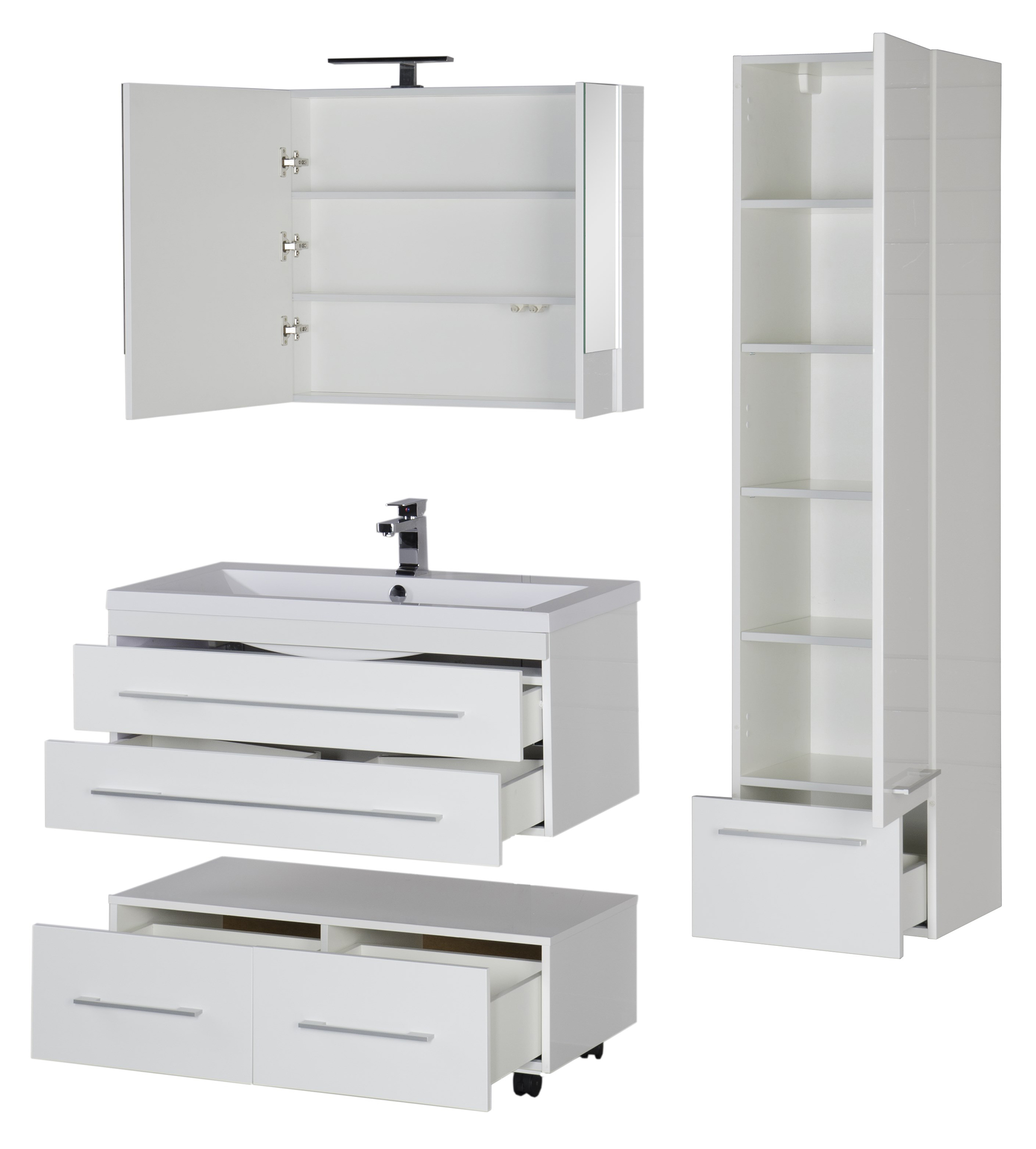 Зеркало-шкаф Aquanet Нота 100 камерино белый 165372 - 22