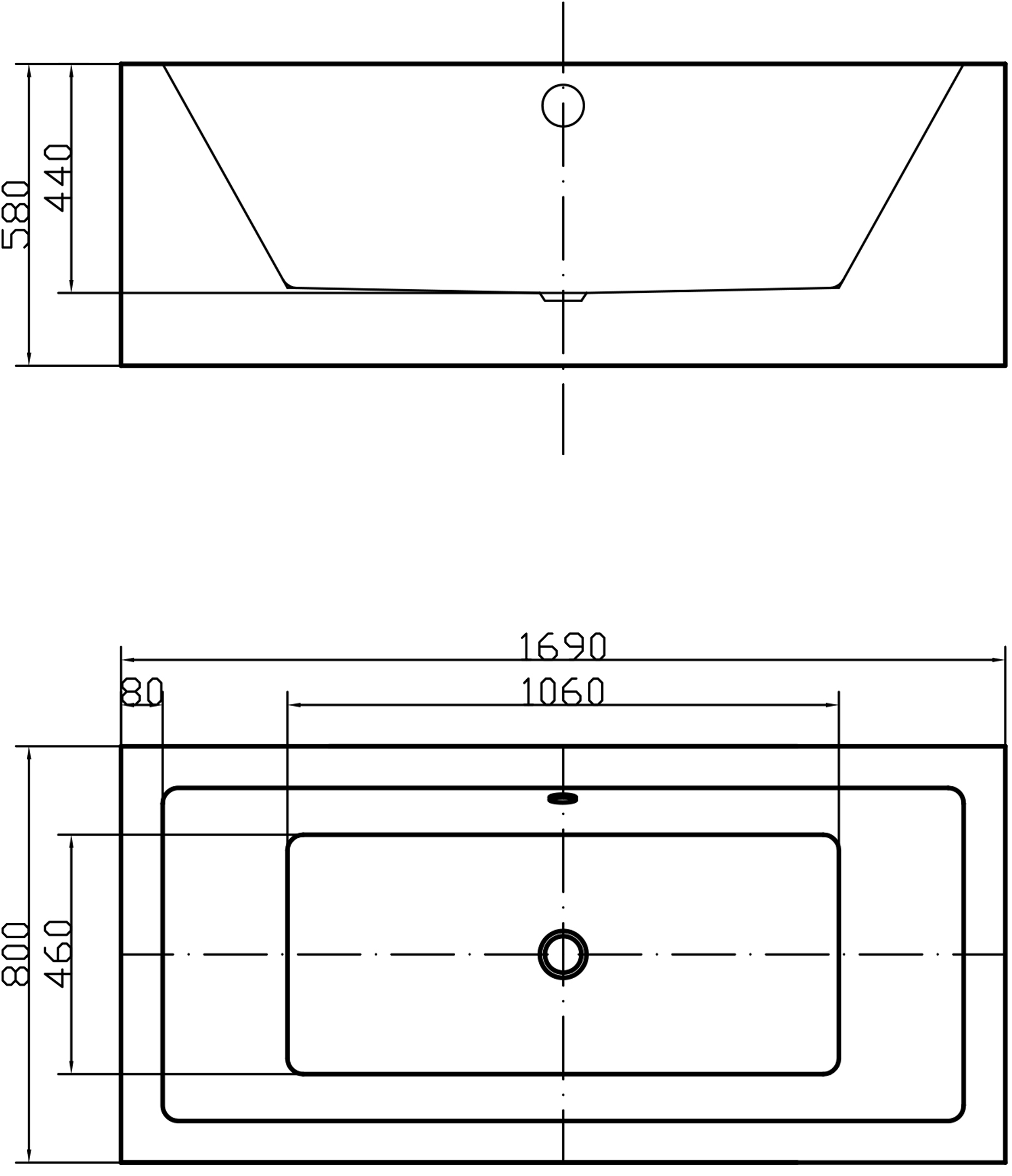 Акриловая ванна Swedbe Vita 8824 - 3