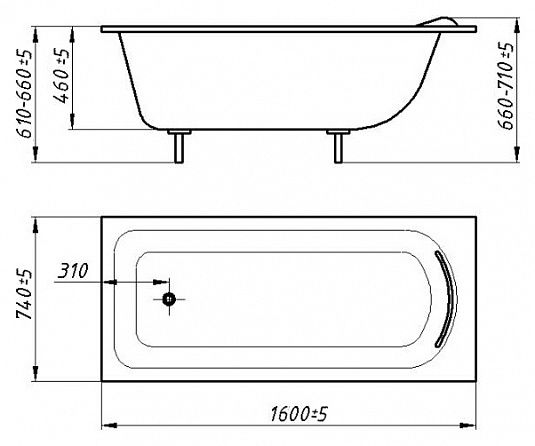 Ванна из искусственного камня Фэма Алассио 160 АЛАССИО-160 - 13