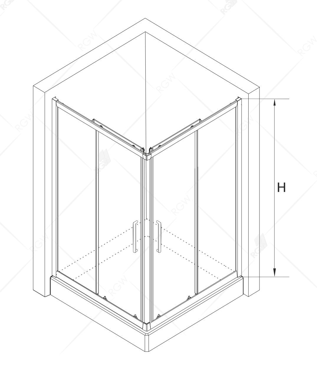 Душевой уголок RGW CL-34 32093499-11 - 3
