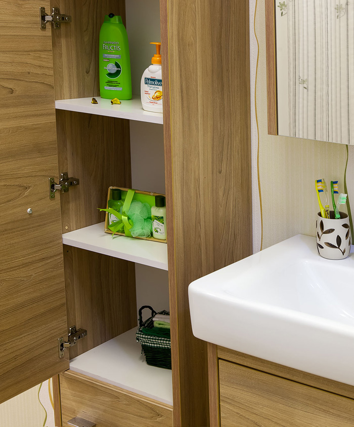 Шкаф-пенал Sanflor Ларго вяз швейцарский L Н0000000024 - 4