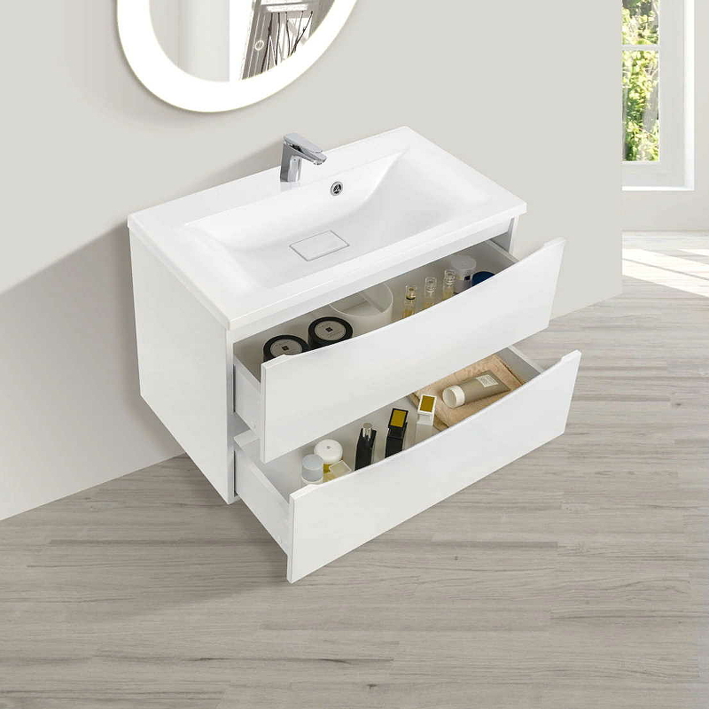 Тумба под раковину Vincea Mia 90 белая VMC-2MA900GW - 1