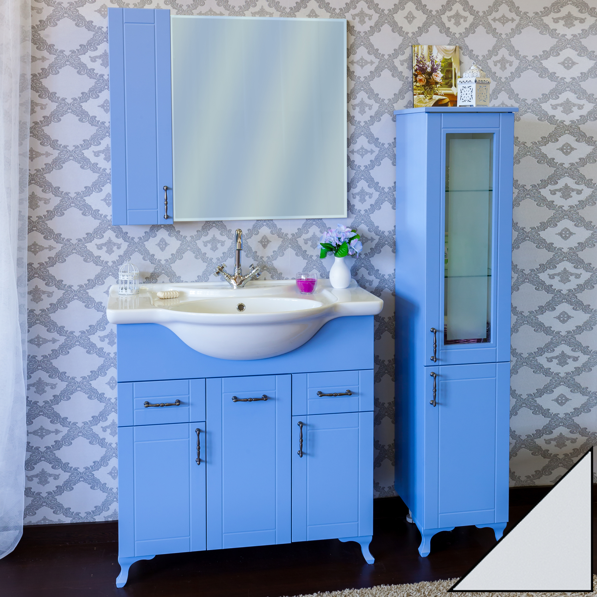 Мебель для ванной Sanflor Глория 85 белая - 0