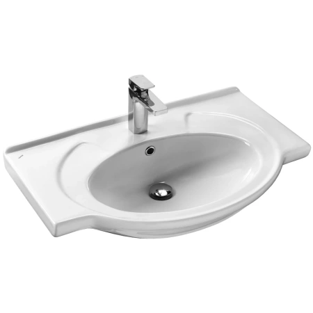 Тумба с раковиной Misty Лаванда 75 белая глянцевая УТ000000882 - 2