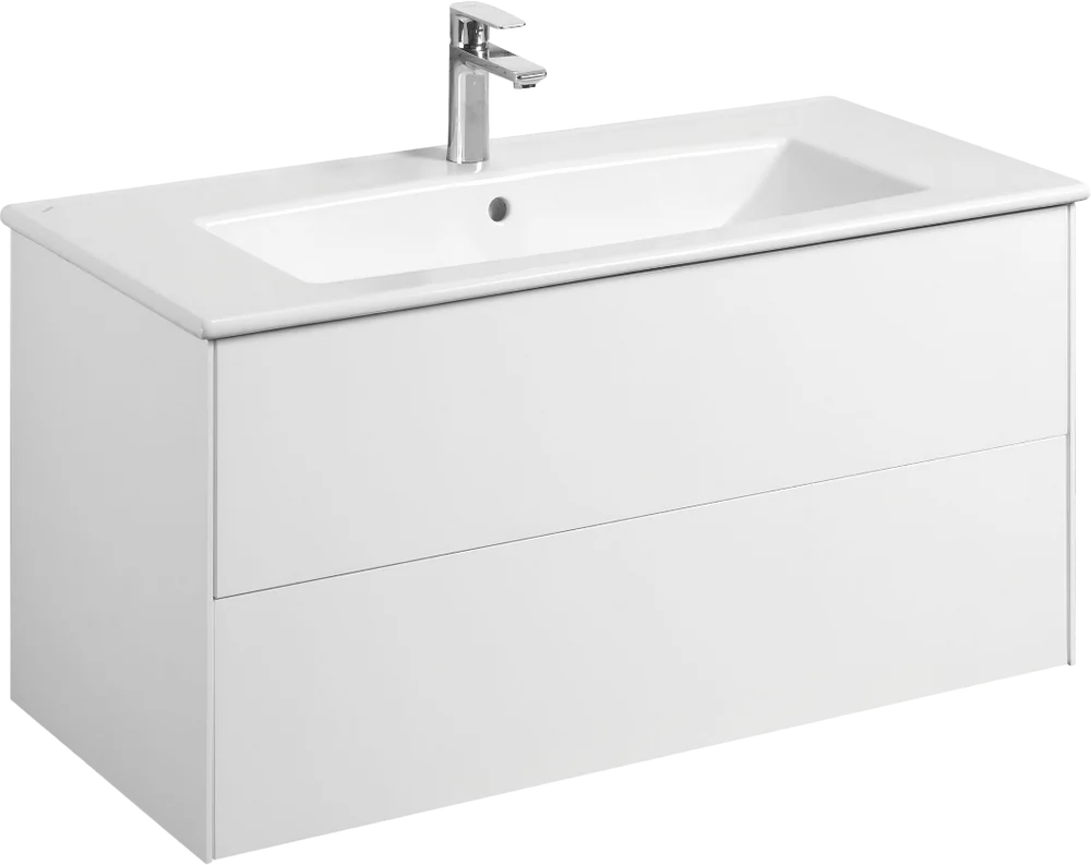 Тумба с раковиной Aquaton Сохо 100 белый глянцевый 1A2582K2AJ010 - 0
