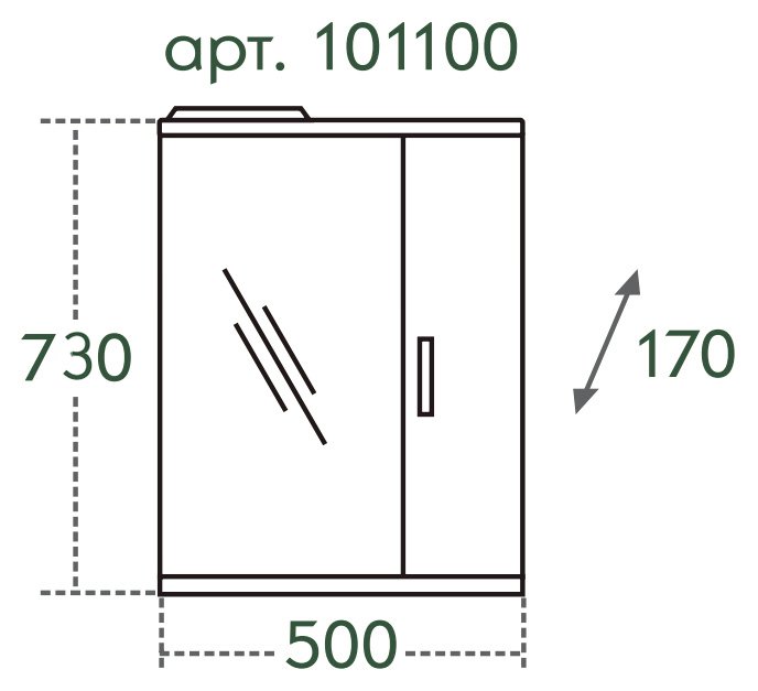 Зеркало-шкаф СанТа Прима 50 101100 - 4