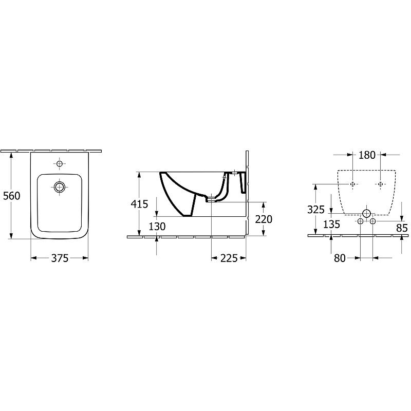Подвесное биде Villeroy&Boch Venticello белое 441100R1 - 1