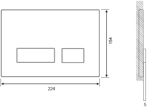 Кнопка смыва Cersanit Movi BU-MOV/Whg/Gl стеклянная, белая глянцевая P-BU-MOV/Whg/Gl - 1