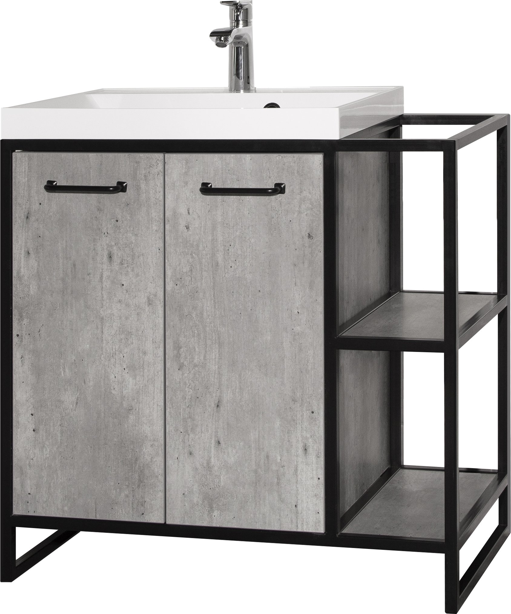 Тумба для комплекта Style Line Лофт 80 бетон ЛС-000010019 - 5