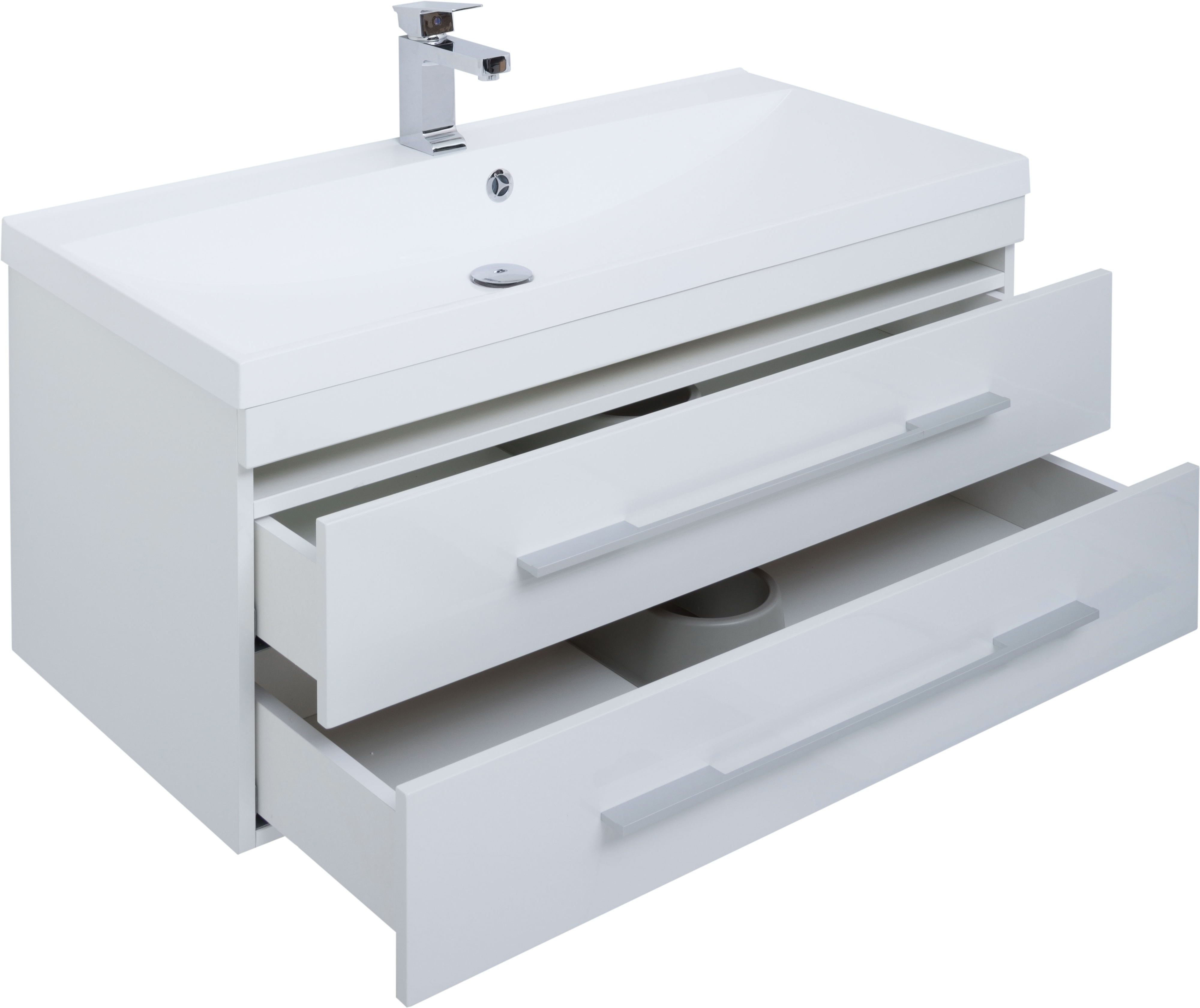 Тумба с раковиной Aquanet Нота 100 белая - 7