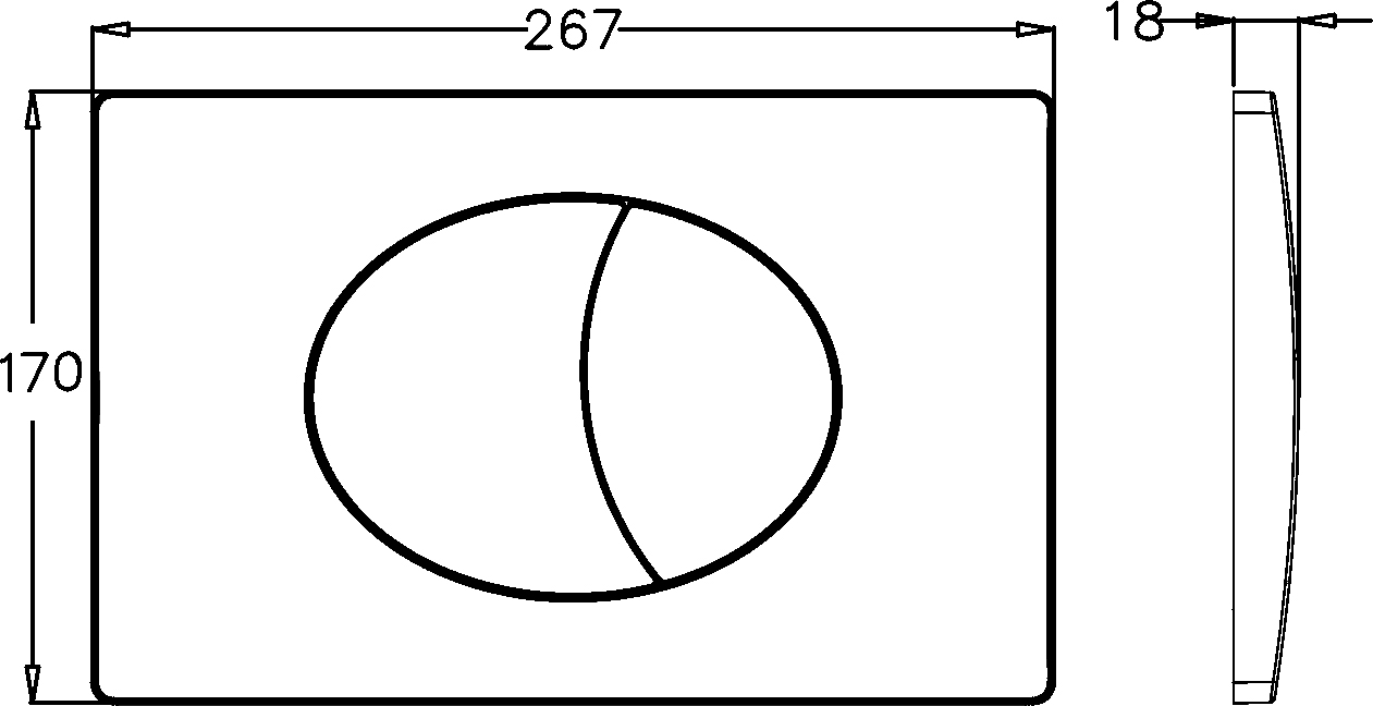 Кнопка смыва STWORKI 230823 хром матовый - 5