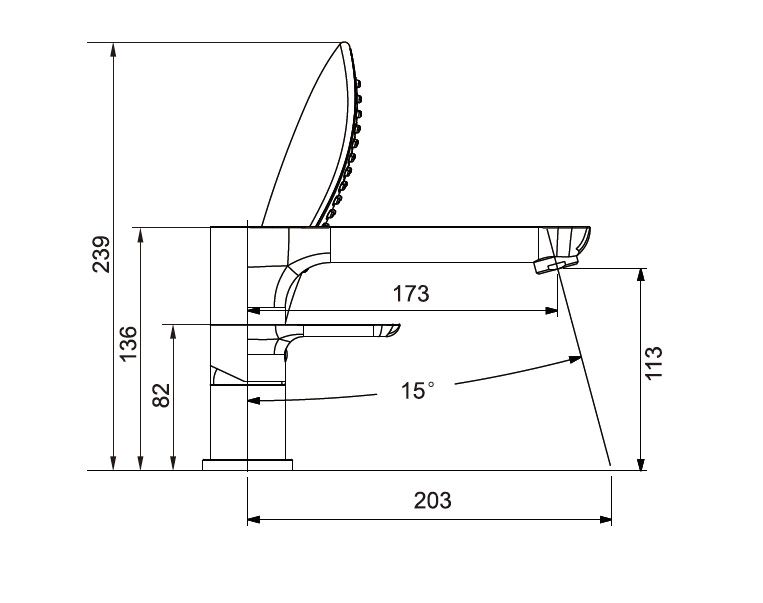 Смеситель на борт ванны Gappo Noar G1148 - 10