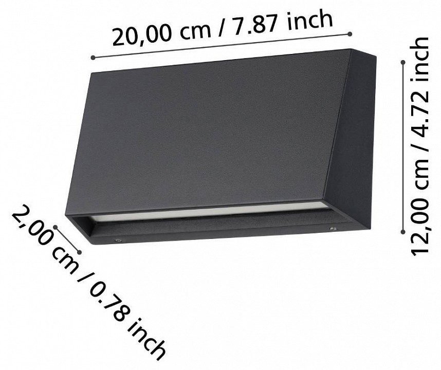 Уличный настенный светодиодный светильник Eglo Spongano 900887 - 2