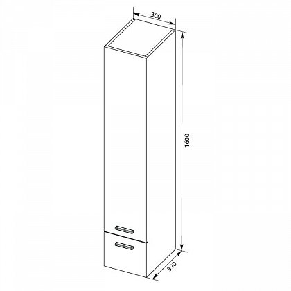 Шкаф-пенал Aquanet Верона 30 белый 175390 - 4