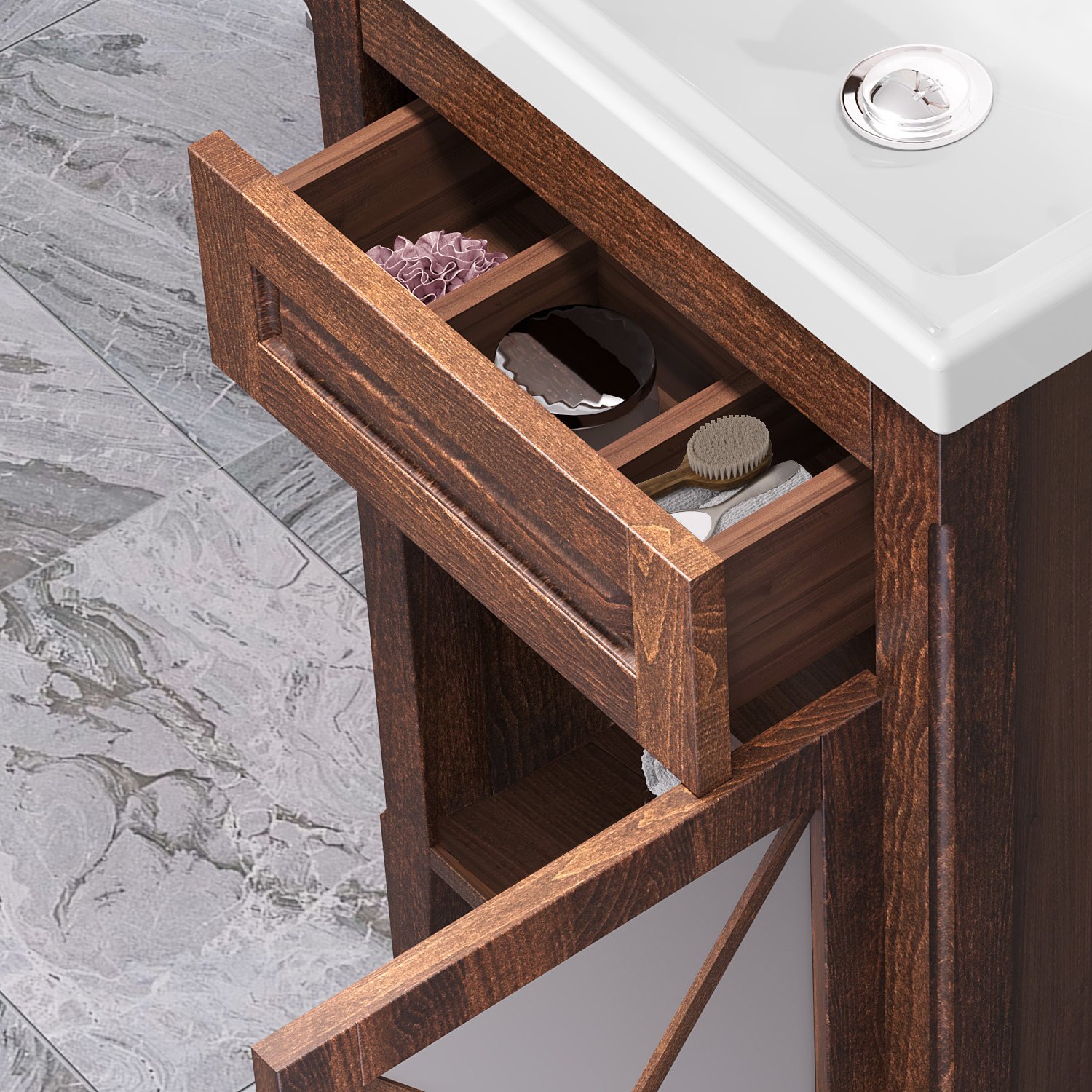 Тумба для комплекта Opadiris Палермо 50 R светлый орех 00-00002360 - 4