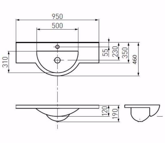 Мебельная раковина Акватон Лацио 95 см  1A702031LC010 - 2
